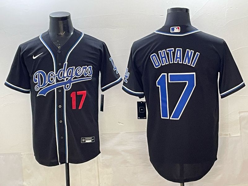 Men 2025 Los Angeles Dodgers #17 Ohtani Black Nike MLB Jersey style 086->los angeles dodgers->MLB Jersey